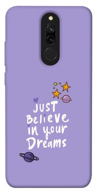 Чехол для Xiaomi Redmi 8 PandaPrint Just believe in your Dreams надписи