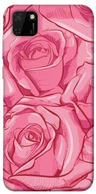 Чехол для Huawei Y5p PandaPrint Розы карандашом цветы