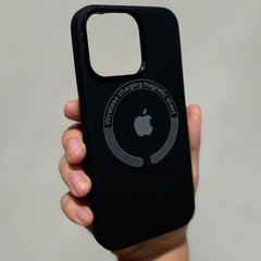 Чехол для iPhone 14 Pro Silicone Case Full (Metal Frame and Buttons) with Magsafe с металлическими кнопками и рамкой Black