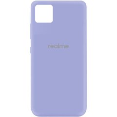 Чехол для Realme C11 Silicone Full с закрытым низом и микрофиброй Сиреневый / Dasheen