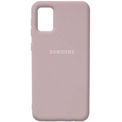 Чехол для Samsung A02s Silicone Full с закрытым низом и микрофиброй Серый / Lavender