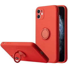 Чехол TPU Candy Ring Full Camera для Apple iPhone 12 (6.1"") Красный / Red