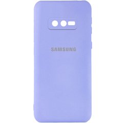 Чехол для Samsung Galaxy S10e Silicone Full camera закрытый низ + защита камеры Сиреневый / Dasheen