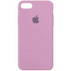 Чохол silicone case for iPhone 7/8 з мікрофіброю і закритим низом Ліловий / Lilac Pride