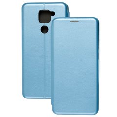 Чехол книжка Premium для Xiaomi Redmi Note 9 голубой