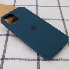 Чехол для Apple iPhone 12 Pro Silicone Full / закрытый низ (Синий / Cosmos Blue)
