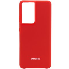 Чохол Silicone Cover (AA) для Samsung Galaxy S21 Ultra (Червоний / Red)