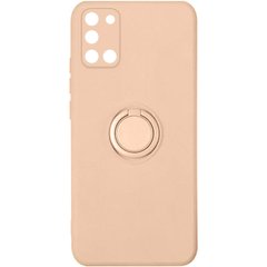 Чехол TPU Candy Ring Full Camera для Samsung Galaxy A31 (Розовый / Pink Sand)