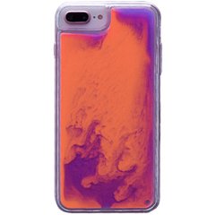 Неоновый чехол Neon Sand glow in the dark для Apple iPhone 7 plus / 8 plus (5.5") (Фиолетовый / Оранжевый)