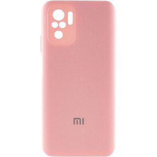 Чехол Silicone Cover Full Camera (AA) для Xiaomi Redmi Note 10 / Note 10s Розовый / Pink