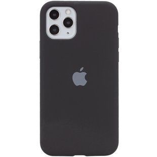 Чехол для Apple iPhone 11 Pro Max Silicone Full / закрытый низ / Черный / Black