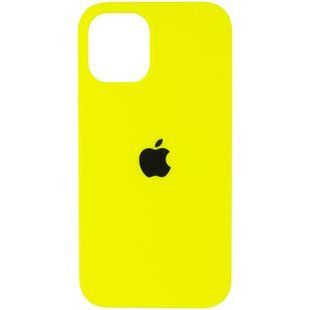 Чехол silicone case for iPhone 12 mini (5.4") ( Желтый/Acid yellow)