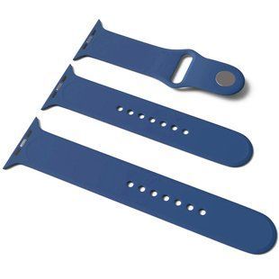 Силиконовый ремешок для Apple Watch Sport Band 38 / 40 (S/M & M/L) 3pcs (Синий / Navy Blue)