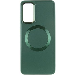 TPU чехол Bonbon Metal Style with MagSafe для Samsung Galaxy A35 (Зеленый / Pine green)