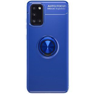 TPU чохол Deen ColorRing під магнітний тримач (opp) для Samsung Galaxy A31 (Синій / Синій)