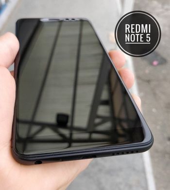 5D скло для Xiaomi Redmi Note 5 Black Premium Smart Boss ™ Чорне - Вигнуті краю