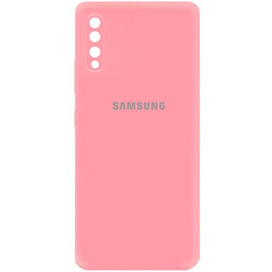 Чехол для Samsung Galaxy A50 (A505F) / A50s / A30s Silicone Full camera закрытый низ + защита камеры Розовый / Pink