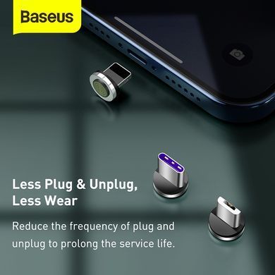 Кабель Baseus Combo Micro USB/Lightning/Type-c Zinc Magnetic Safe Fast Charging Data Cable |1m, 5A| (CA1T3-B02) Black, Black
