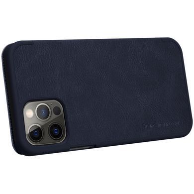 Шкіряний чохол (книжка) Nillkin Qin Series для Apple iPhone 12 Pro / 12 (6.1 "") Синій