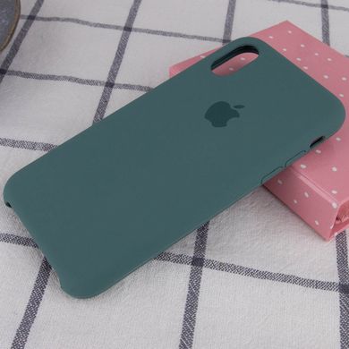 Чехол silicone case for iPhone XS Max Pine green / Зеленый