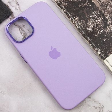 Чехол для iPhone 12 Pro Max Silicone Case Full (Metal Frame and Buttons) с металической рамкой и кнопками Lilac