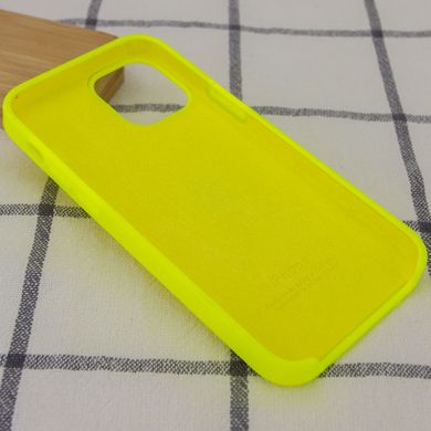 Чехол silicone case for iPhone 12 mini (5.4") ( Желтый/Acid yellow)