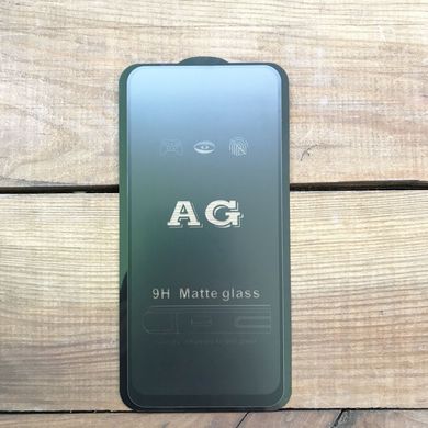 Матовое 5D стекло для Samsung Galaxy A60 Black Черное - Полный клей, Черный