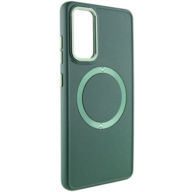 TPU чохол Bonbon Metal Style with MagSafe для Samsung Galaxy A35 (Зелений / Pine green)