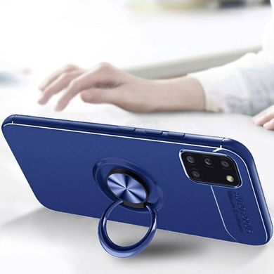 TPU чехол Deen ColorRing под магнитный держатель (opp) для Samsung Galaxy A31 (Синий / Синий)