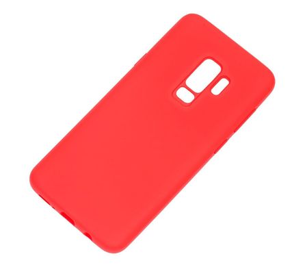Чохол для Samsung Galaxy S9 Plus (G965) Silicone Full красный с закрытым низом и микрофиброй
