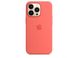 Чехол для Apple Iphone 13 Pro Max Silicone case Original 1:1 full with Magsafe Цитрусовый/NectarineZest