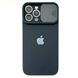 Чохол для iPhone 12 Pro Silicone with Logo hide camera + шторка на камеру Black