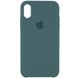 Чохол silicone case for iPhone XS Max Pine green / Зелений