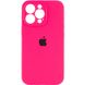 Чохол для Apple iPhone 13 Pro Max Silicone Full camera закритий низ + захист камери / Рожевий / Barbie pink