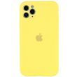 Чехол для Apple iPhone 11 Pro Silicone Full camera / закрытый низ + защита камеры (Желтый / Canary Yellow)