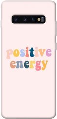 Чехол для Samsung Galaxy S10+ PandaPrint Positive energy надписи