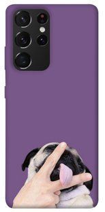 Чехол для Samsung Galaxy S21 Ultra PandaPrint Мопс животные