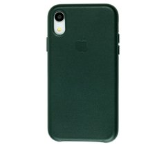 Чохол для iPhone Xr Leather Case (Leather) зелений ліс