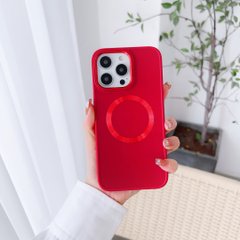 Чехол для iPhone 11 Pro Max Matte Colorful Metal Frame MagSafe Red