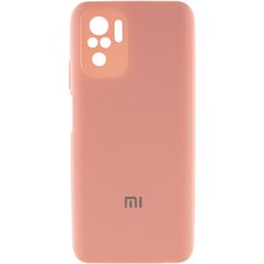 Чохол Silicone Cover Full Camera (AA) для Xiaomi Redmi Note 10 / Note 10s Рожевий / Pudra