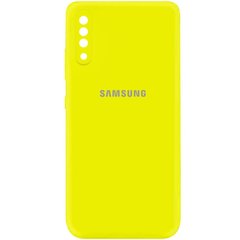 Чехол для Samsung Galaxy A50 (A505F) / A50s / A30s Silicone Full camera закрытый низ + защита камеры Желтый / Flash