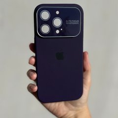 Чехол для iPhone 13 Pro Silicone case AUTO FOCUS + стекло на камеру Deep Purple