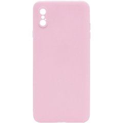 Силиконовый чехол Candy Full Camera для Apple iPhone X / XS (5.8"") Розовый / Pink Sand