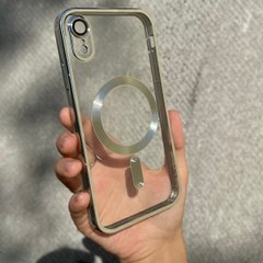 Чехол для iPhone XR Shining Case with Magsafe + стекло на камеру Silver