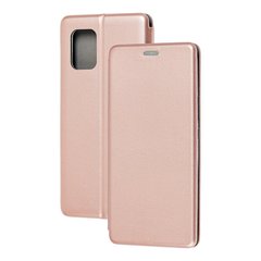 Чохол книжка Premium для Xiaomi Mi 10 Lite рожево-золотистий
