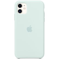 Чехол Silicone case Original 1:1 (AAA) для Apple iPhone 11 (6.1") (Серо-голубой / Seafoam)