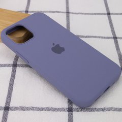 Чехол для Apple iPhone 12 Pro Silicone Full / закрытый низ (Серый / Lavender Gray)