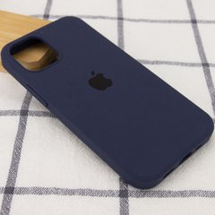 Чехол для Apple iPhone 12 Pro Silicone Full / закрытый низ (Темный Синий / Midnight Blue)