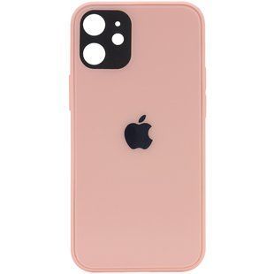 TPU+Glass чехол GLOSSY Logo Full camera для Apple iPhone 12 mini (5.4") (Розовый)
