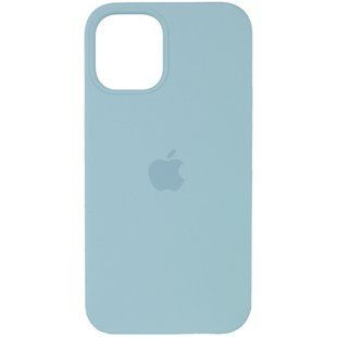 Чехол silicone case for iPhone 12 Pro / 12 (6.1") (Бирюзовый / Light blue)